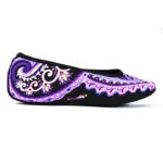 Nufoot Ballet Flats Purple Paisley